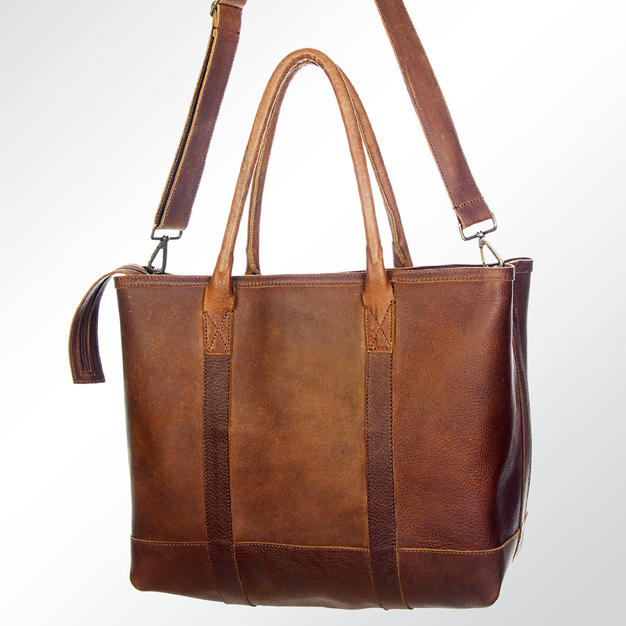 American Darling Women's Tote Bag Western Full Grain Genuine Leather Handbag - Uhorse