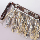 Hilason Western Horse Hand Tooled Genuine Leather Breast Collar Brown