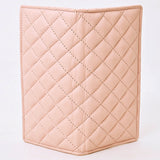 NEVER MIND Quilted Leather Continental Bifold Wallet Organizer