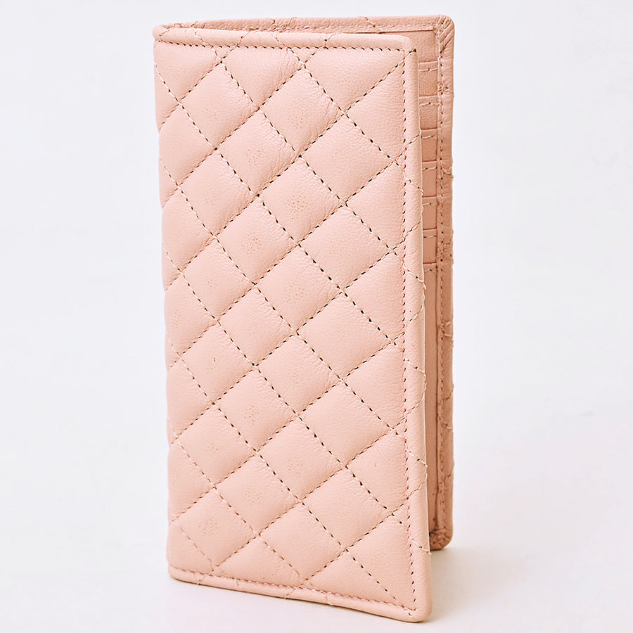 NEVER MIND Quilted Leather Continental Bifold Wallet Organizer - Uhorse