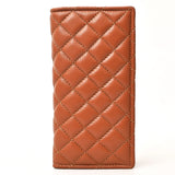 NEVER MIND Quilted Leather Continental Bifold Wallet Organizer