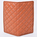 NEVER MIND Quilted Leather Continental Bifold Wallet Organizer