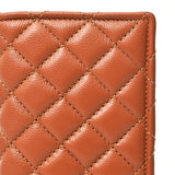 NEVER MIND Quilted Leather Continental Bifold Wallet Organizer