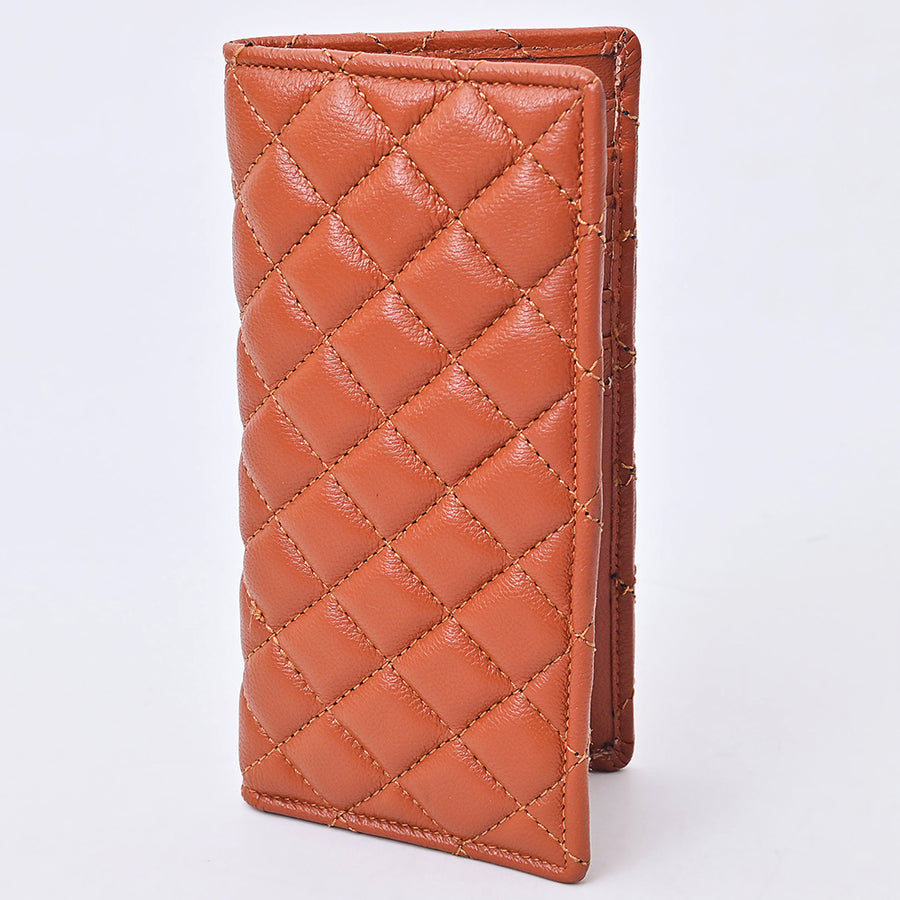 NEVER MIND Quilted Leather Continental Bifold Wallet Organizer - Uhorse