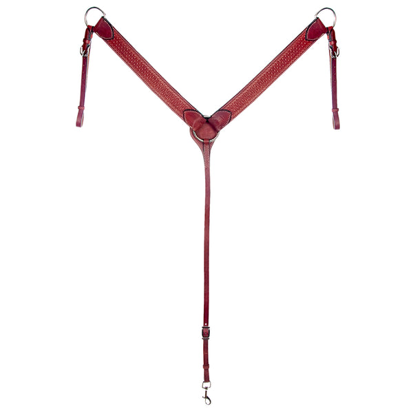 COMFYTACK Western Genuine Leather Horse Breast Collar Mahogany - Uhorse