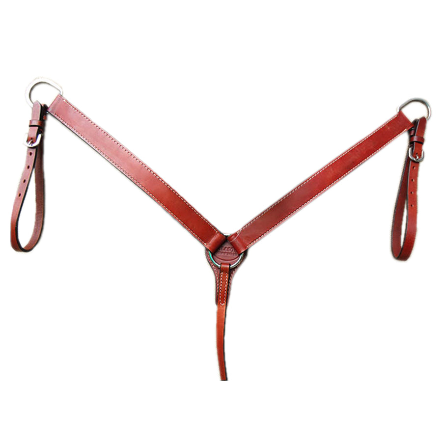 HILASON Western Horse Headstall and Breast Collar Set American Leather Mahogany - Uhorse