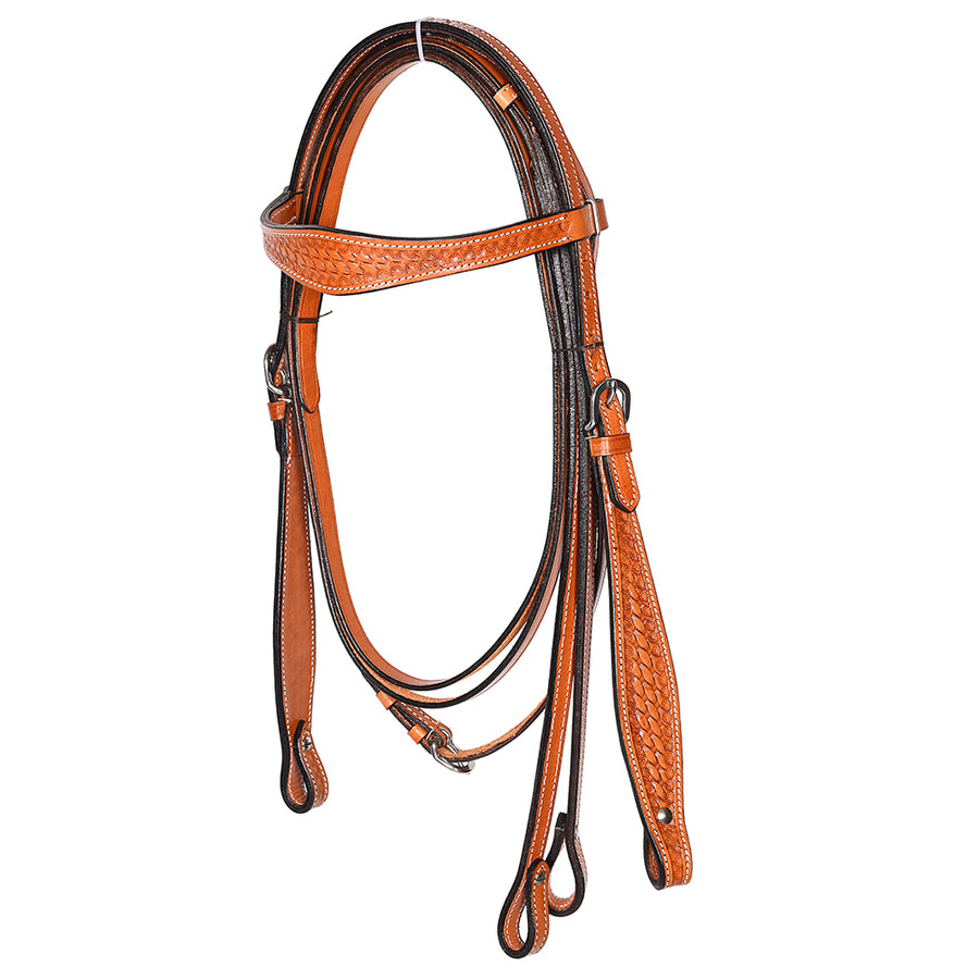 COMFYTACK Western Leather Horse Headstall Brown - Uhorse