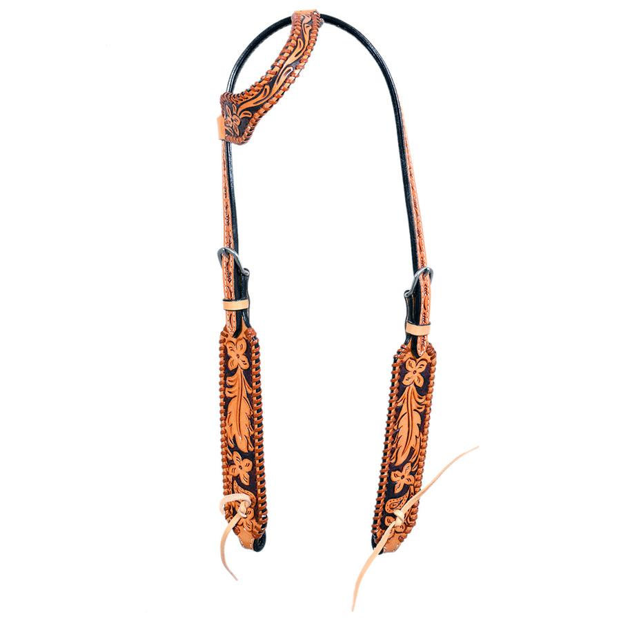 Hilason W. H. One Ear Headstall Bridle American Leather Tan by Hilason – Cowboy and equestrian accessories