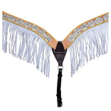 HILASON Western Horse American Leather Headstall & Breast Collar Set Tack Tan