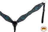 HILASON Western Horse American Leather Breast Collar Tack Black