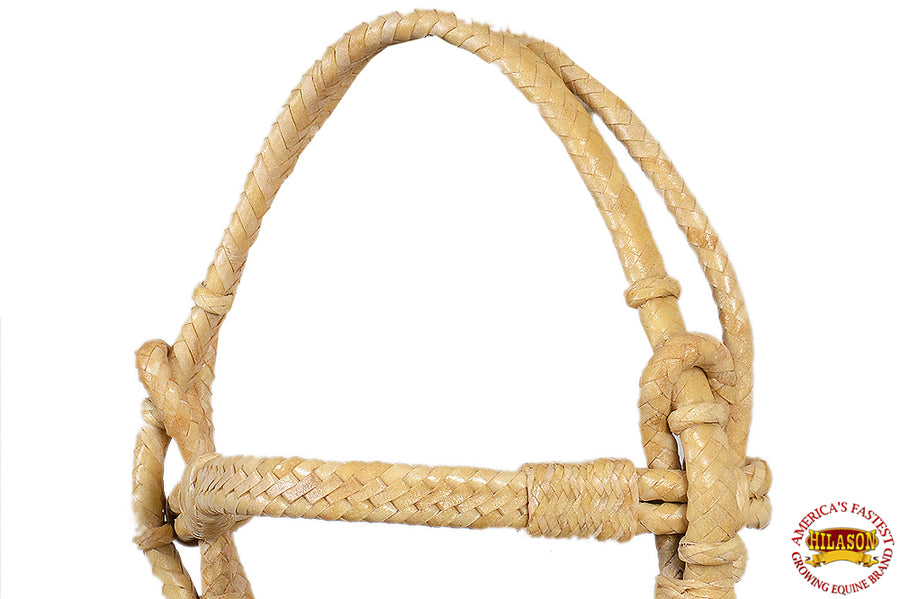 HILASON Western Horse Rawhide Leather Headstall Tack Tan