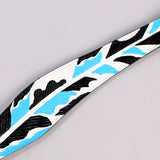 HILASON Western Horse Genuine Leather Printed Breast Collar Turquoise & Black