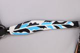 HILASON Western Horse Genuine Leather Printed Breast Collar Turquoise & Black