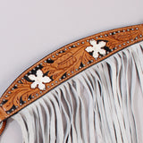 Hilason Western Horse Hand Tooled Genuine Leather Breast Collar Tan