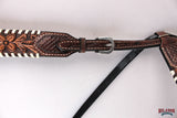 HILASON Western Horse Floral Hand Carved American Leather Headstall Brown