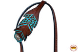 HILASON Western Horse American Leather Headstall Tack Dark Brown