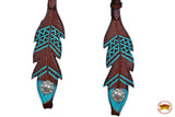HILASON Western Horse American Leather Headstall Tack Dark Brown