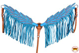 HILASON Western Horse American Leather Headstall & Breast Collar Set Tack Tan