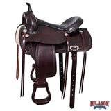 HILASON Western Horse Saddle American Leather Flex Tree Trail & Pleasure Brown