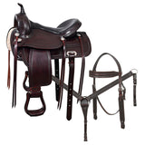 18" HILASON Western Horse Saddle American Leather Flex Tree Trail and Pleasure - Uhorse