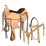 16" Tan HILASON W. H. Saddle American Leather Flex Tree Trail & by Hilason – Cowboy and equestrian accessories