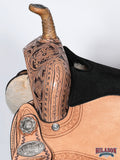 Tan HILASON W. H. Child Saddle American Leather Barrel Flex Tree Trail
