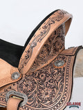 Tan HILASON W. H. Child Saddle American Leather Barrel Flex Tree Trail