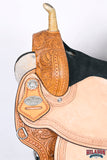 Tan HILASON Western Horse Saddle American Leather Barrel Flex Tree Trail
