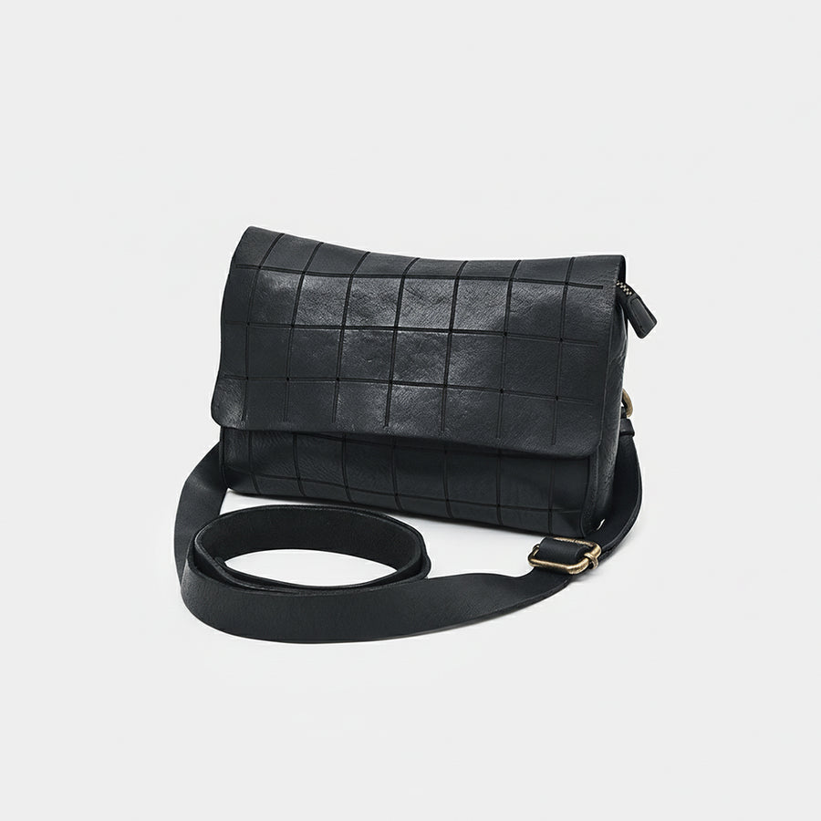 Spaghetti Western Full Grain Leather Small Crossbody Bag for Women - Slim Flap Shoulder Bag with Magnetic Closure - Uhorse