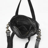 Spaghetti Western Mini Full Grain Leather Tote Bag for Women Small Bucket Style Handbag with YKK Zipper Rivet Detail