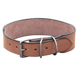 Hilason Heavy Duty Handmade Genuine Leather Dog Collar Tan - Uhorse