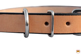Hilason Heavy Duty Handmade Genuine Leather Dog Collar Tan