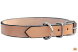 Hilason Heavy Duty Handmade Genuine Leather Dog Collar Tan