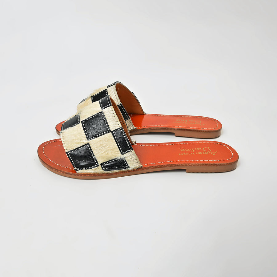 American Darling Handcrafted Checkerboard Hair-On Western-Chic Luxury Meets Every-Day Comfort