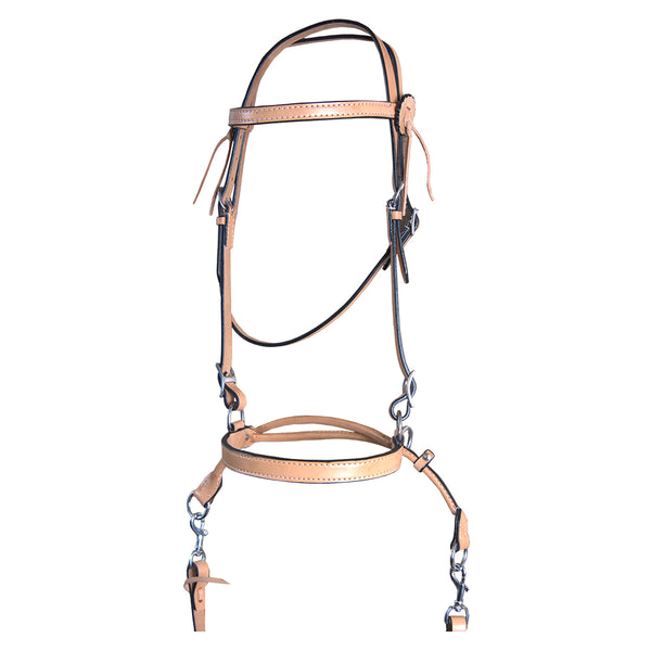 HILASON Western Horse Headstall Tack Genuine American Leather Tan - Uhorse
