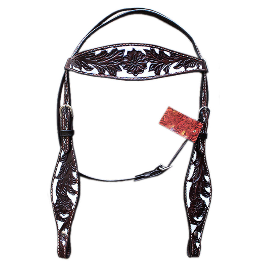 Hilason Western Horse Headstall Bridle American Leather Dark Brown - Uhorse