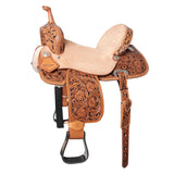 Flex Tree Western Horse Saddle In American Leather Barrel Trail Hilason - Uhorse