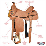 Hilason W. H. Saddle American Leather Ranch Roping Cowboy – Hilason