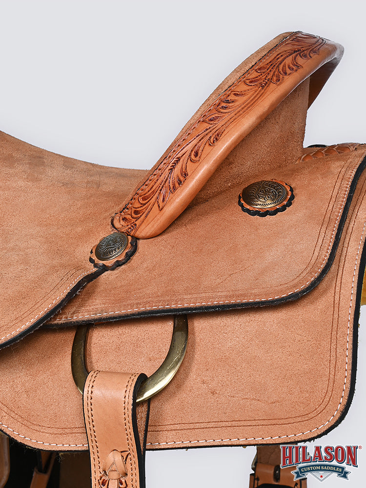 Hilason Western Horse Saddle American Leather Ranch Roping Cowboy