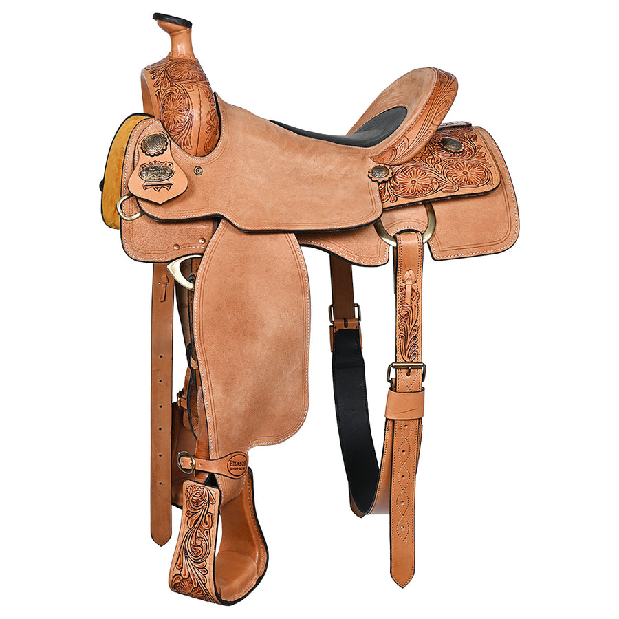 Hilason Western Horse Saddle American Leather Ranch Roping Cowboy - Uhorse
