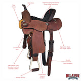 Hilason Western Horse Barrel Racing Trail American Leather Saddle Brown
