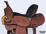 Hilason Western Horse Barrel Racing Trail American Leather Saddle Brown
