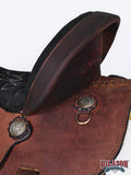 Hilason Western Horse Barrel Racing Trail American Leather Saddle Brown