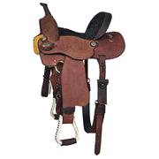 Hilason Western Horse Barrel Racing Trail American Leather Saddle Brown