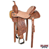 Hilason Western Horse Barrel Racing Trail American Leather Saddle Tack Tan