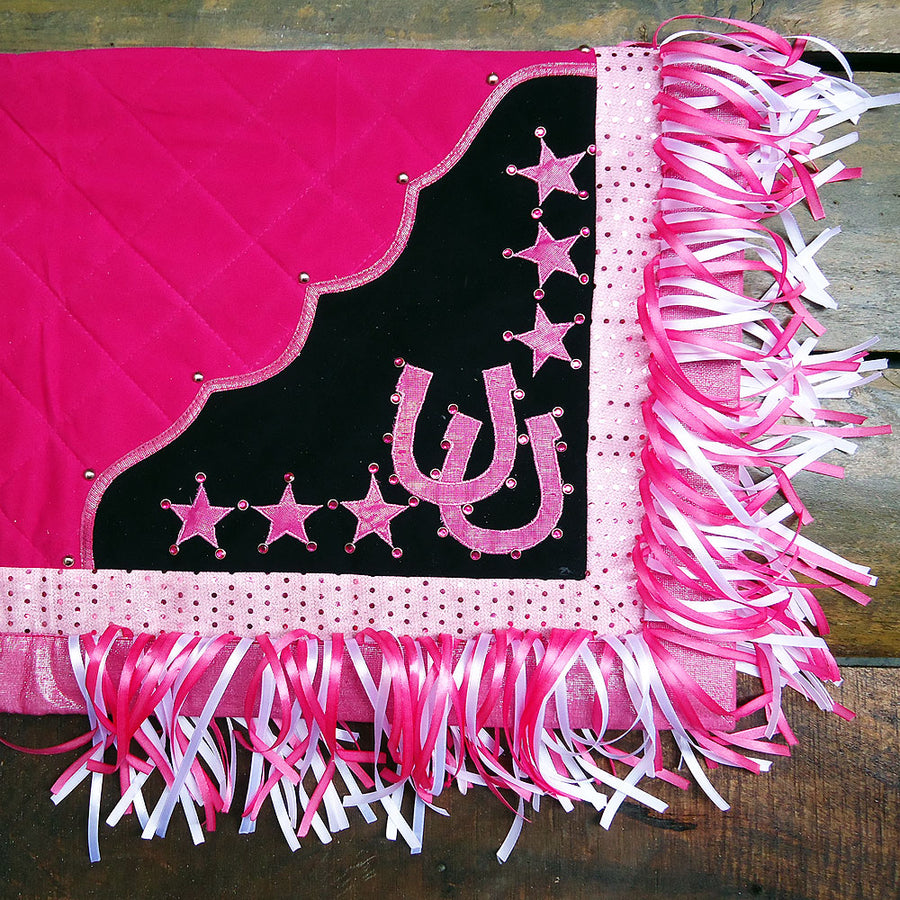 Hilason W. H. Shoe & Stars Show Barrel Racing Rodeo Saddle Blanket by Hilason – Cowboy and equestrian accessories