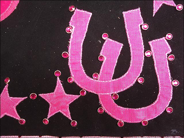 Hilason Western Horse Shoe & Stars Show Barrel Racing Rodeo Saddle Blanket Pink