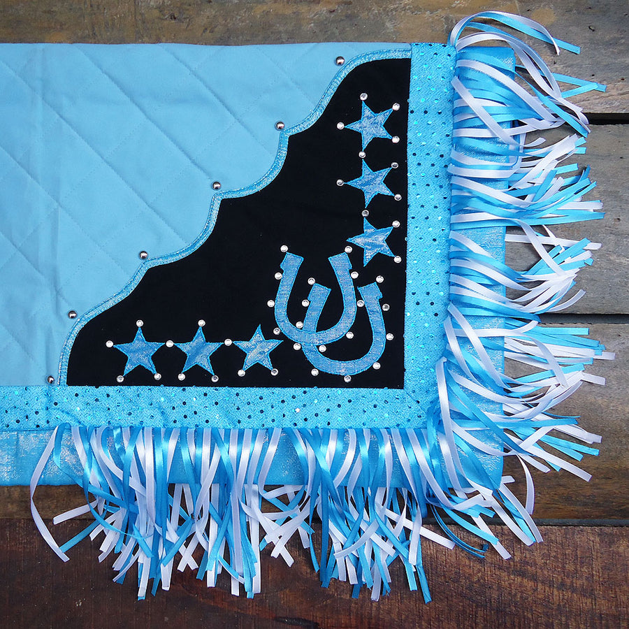 Turquoise Hilason W. Show Barrel Racing Rodeo H. Saddle Blanket Pad – by Hilason – Cowboy and equestrian accessories