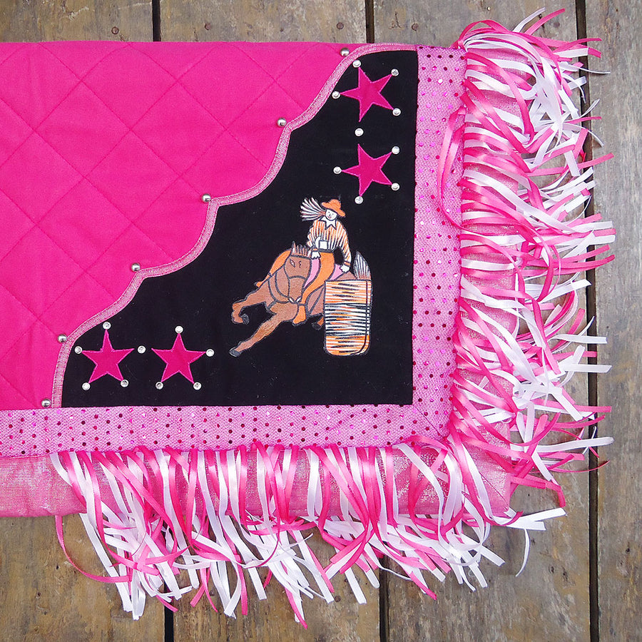 Sb107-A Hilason Handpaint W. Show Barrel Racing Saddle Blanket Pad by Hilason – Cowboy and equestrian accessories
