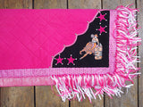 Sb107-A Hilason Handpaint Western Show Barrel Racing Saddle Blanket Pad Pink